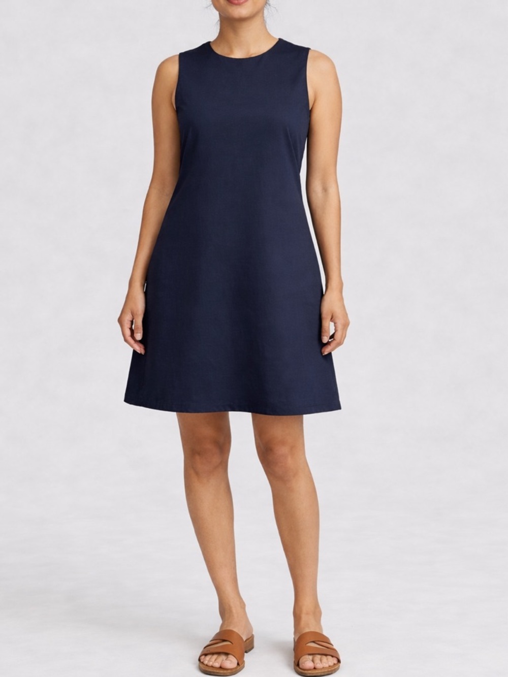 Sophie Grace Cotton A-line Navy Dress Size Small